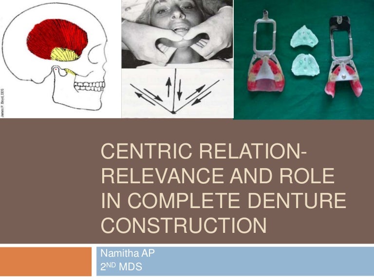 Centric relation relevance and role in complete denture construction