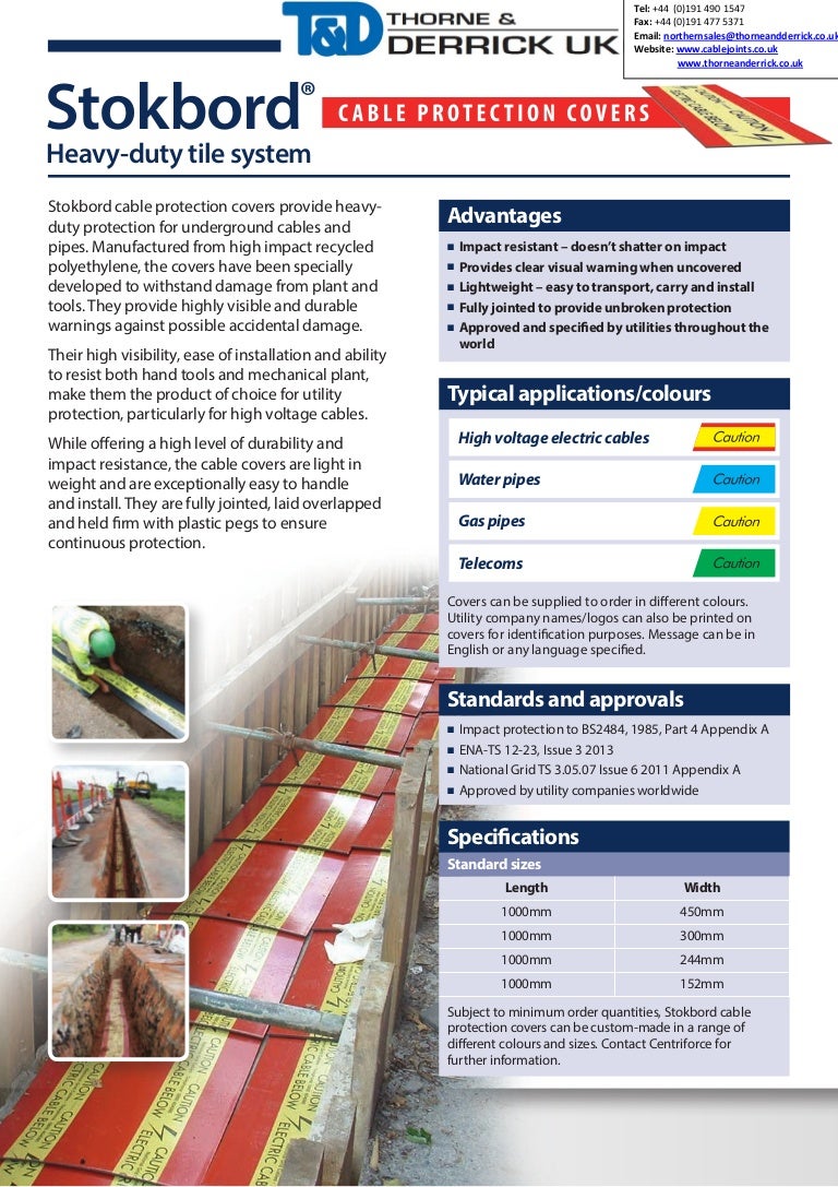 Centriforce Stokbord Cable Covers Underground Cable Protection