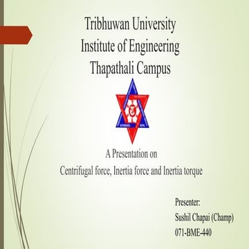 Centrifugal force, inertia force and inertia torque