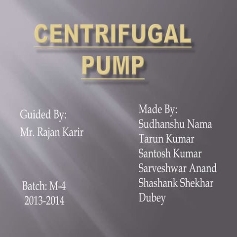 Centrifugal pump