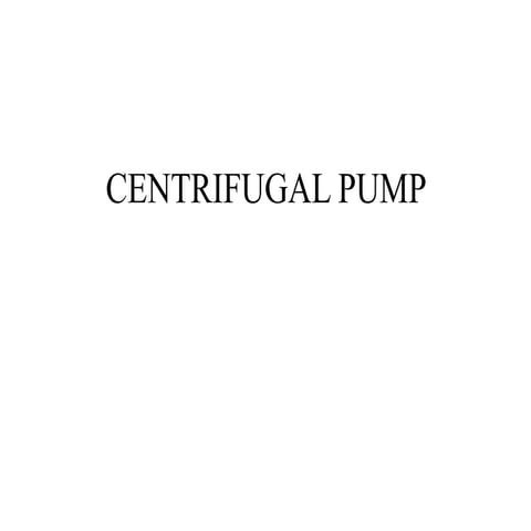 Centrifugal pump