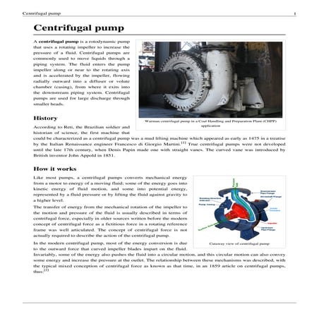 Centrifugal pump | PDF