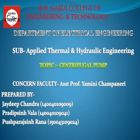 Centrifugal pump 