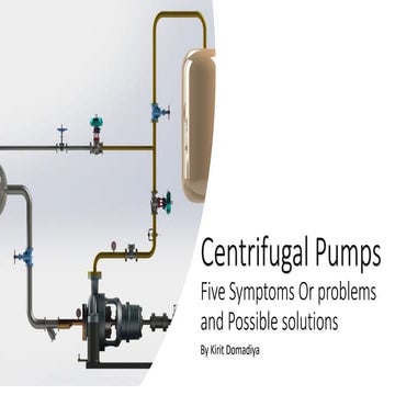 Centrifugal pump health check up before start