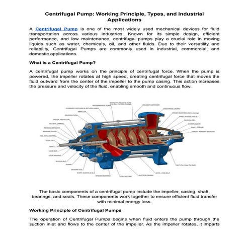 Centrifugal Pump: Working Principle, Types, and Industrial Applications ...