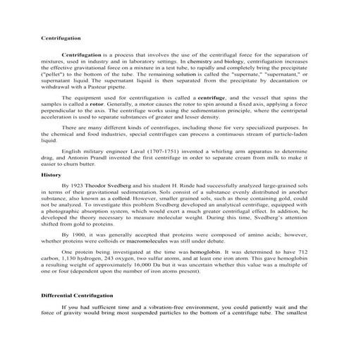 Centrifugation