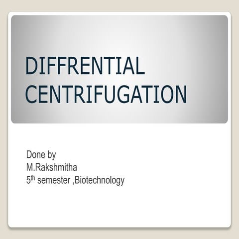 differential centrifugation