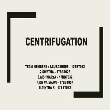 Centrifugation
