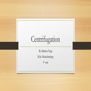 Centrifugation notes slideshare 