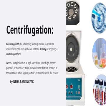 Comprehensive Guide to Centrifugation Techniques and Principles in ...
