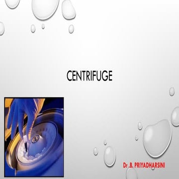 centrifuge principle and application | PPT