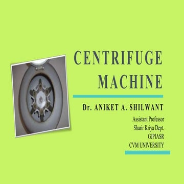 CENTRIFUGE MACHINE 