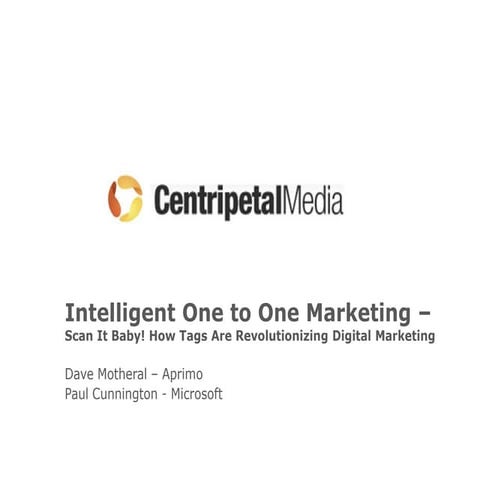 Centripetal media   aprimo - microsoft intelligent 1 to 1 marketing - short deck