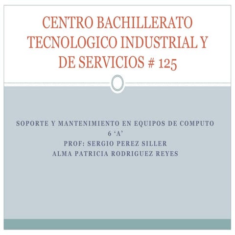 Centro bachillerato tecnologico industrial y de servicios | PPT
