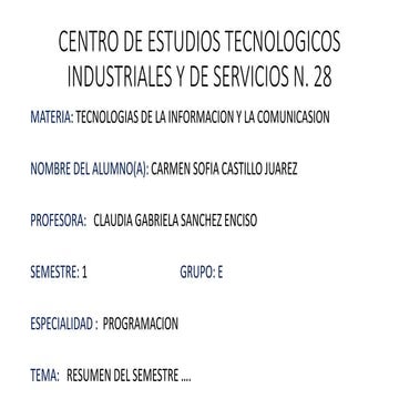Centro De Estudios Tecnologicos Industrial Y De Servicios 33