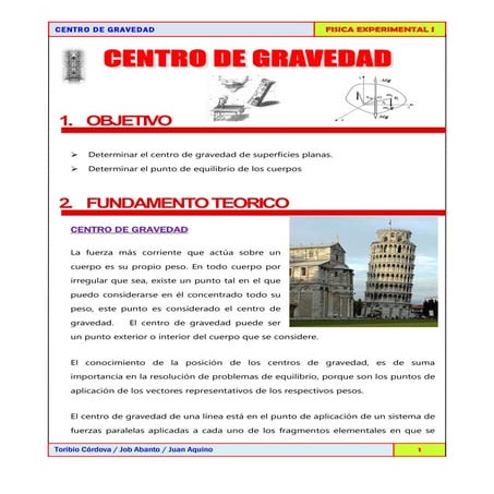 CENTRO DE GRAVEDAD
