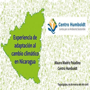 Experiencia de adaptación al cambio climático en Nicaragua