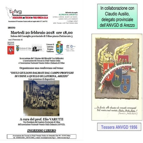 Centro raccolta profughi di Laterina e quello di Udine