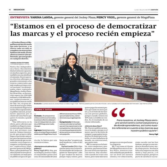 Democratización de las marcas en los centros comerciales de Lima