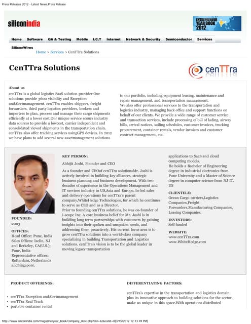 India’s Most Exciting Companies and the Key People who Steer Them to Excellence.