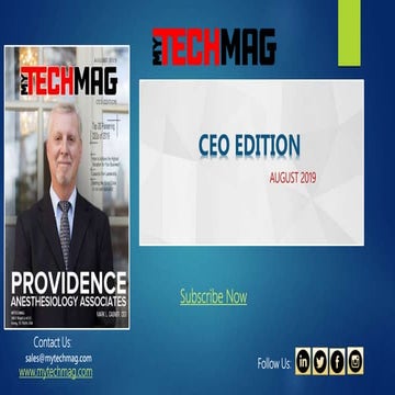 MYTECHMAG CEO Edition August 2019