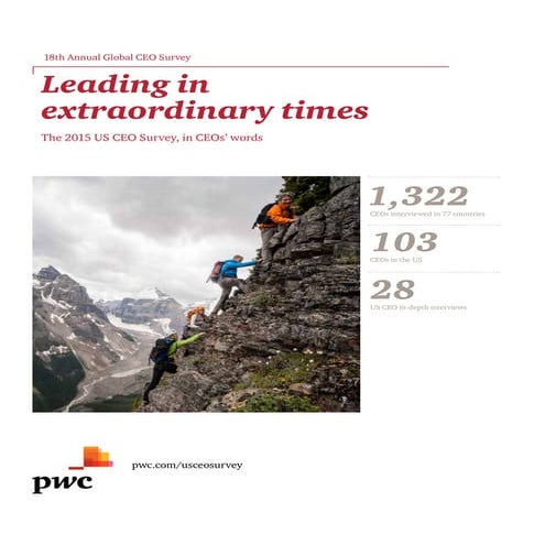 Leading in extraordinary times, the 2015 US CEO Survey