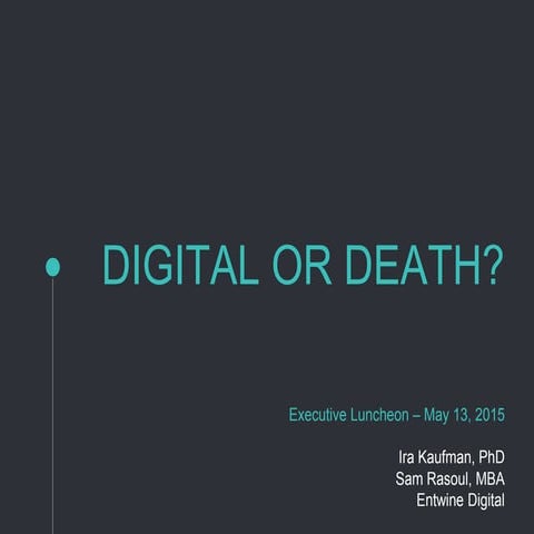 Digital or Death? Executive Digital Transformation Briefing 7.23.15