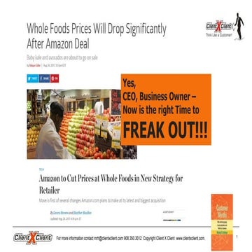 CEO FREAK OUT Amazon Whole Foods