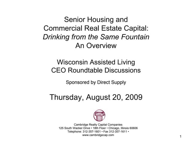 Senior Housing and Commercial Real ...