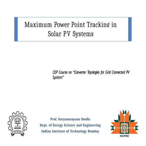 maximum power point extraction methods of PV System