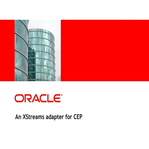 Oracle Cep Xstreams adapter
