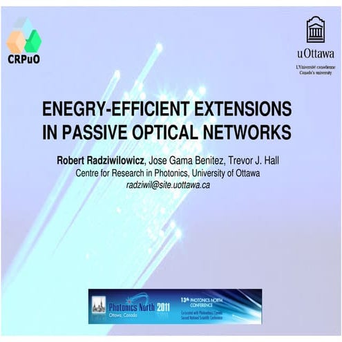 Energy-efficient extensions in passive optical networks