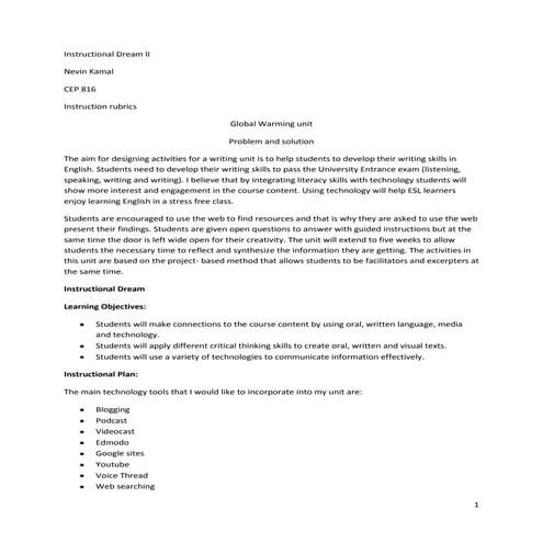 Cep 816 final project instructional dream ii nevine