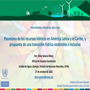 Foro Regional Andino del Agua 2022 - Presentación CEPAL sesión 1 - Panorama d...
