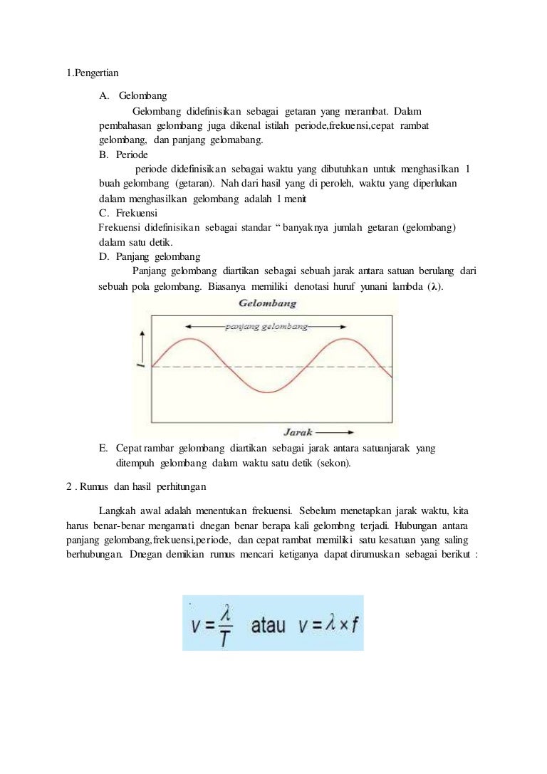 Cepat Rambat Gelombang
