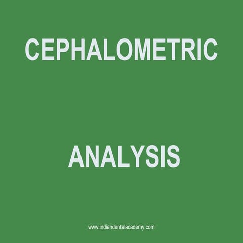 Cephalometric analysis
