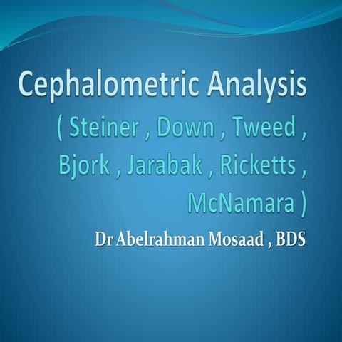 Orthodontic Cephalometric analysis 