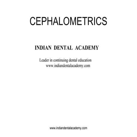 Cephalometrics (3) /certified fixed orthodontic courses by Indian dental acad...