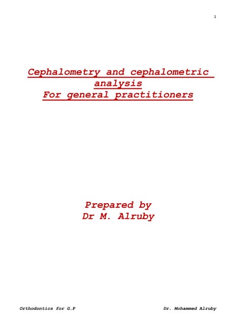 Cephalometrics ( landmarks,Lines and Planes ) | PPTX