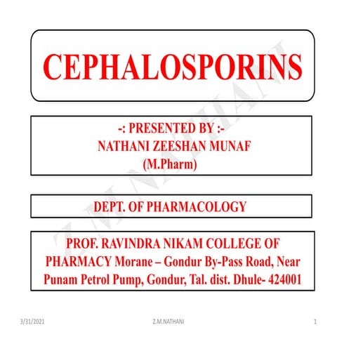 Cephalosporins