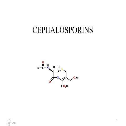 Cephalosporin- Beta lactam Antibiotic | PPT