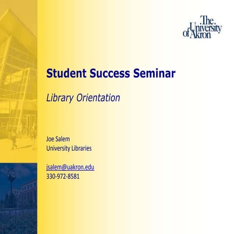 Student Success Seminar