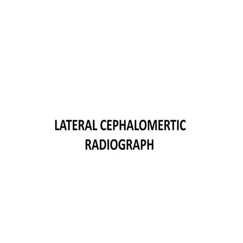 Lateral cephalogram (Orthodontics)