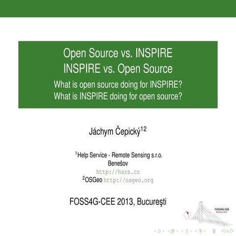 FOSS4G and INSPIRE
