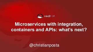 Microservices and Integration: what's next with Istio service mesh