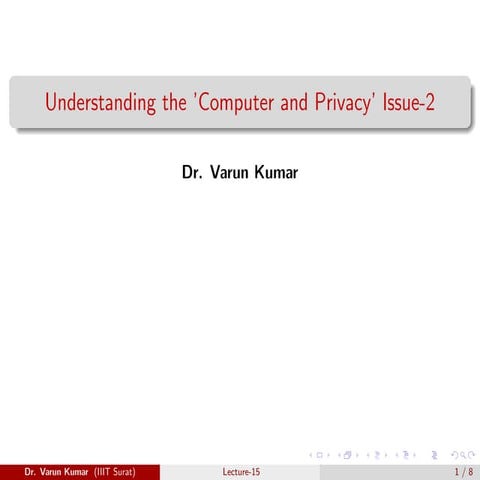 Understanding the computer and privacy issues-2