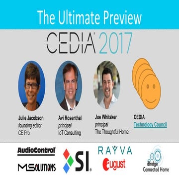 CE Pro Ultimate CEDIA 2017 Preview