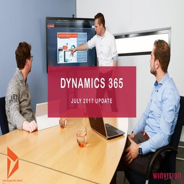 What's new in the July 2017 Update for Dynamics 365 - Functional features