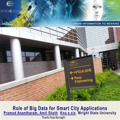 Role of Big Data for Smart City Applications