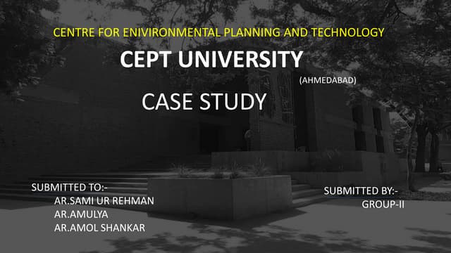 CEPT UNIVERSITY PPT